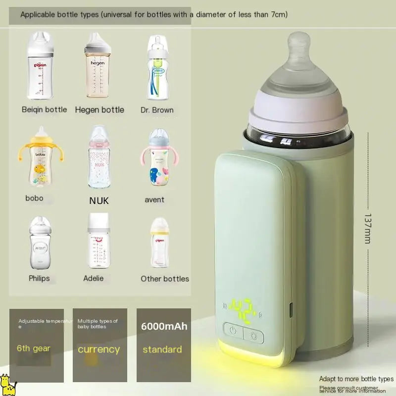 Rechargeable Baby Bottle Warmer with 6 Temperature Levels