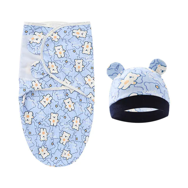 Cotton Swaddling Sleeping Bag Set for Newborns