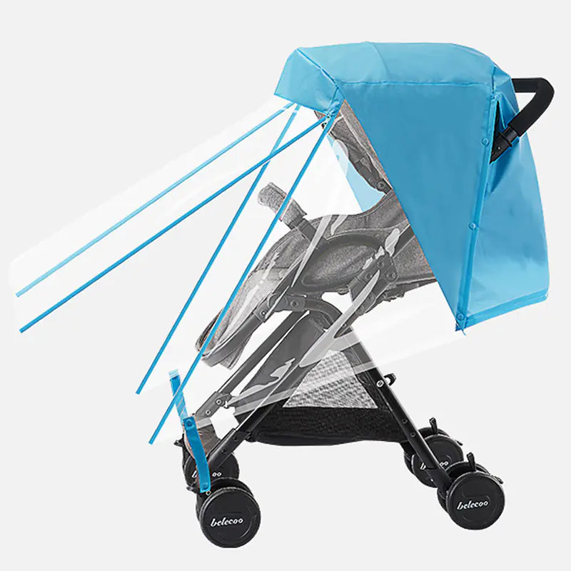 Baby Stroller Rain Cover with Wind Protection and Zipper