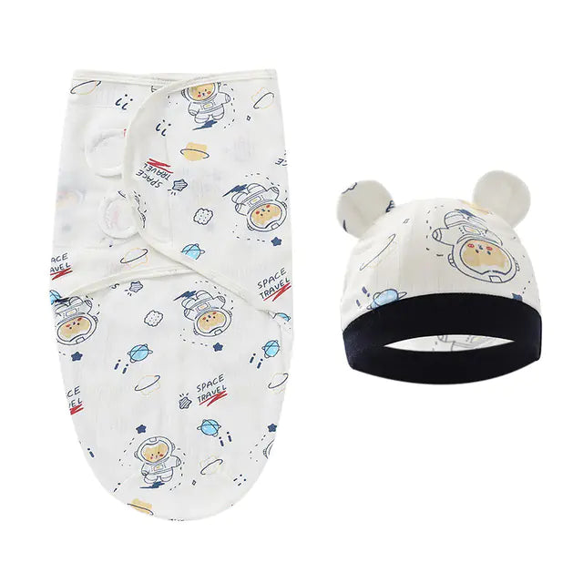 Cotton Swaddling Sleeping Bag Set for Newborns
