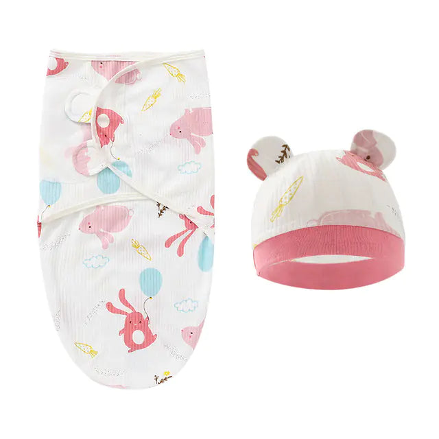 Cotton Swaddling Sleeping Bag Set for Newborns