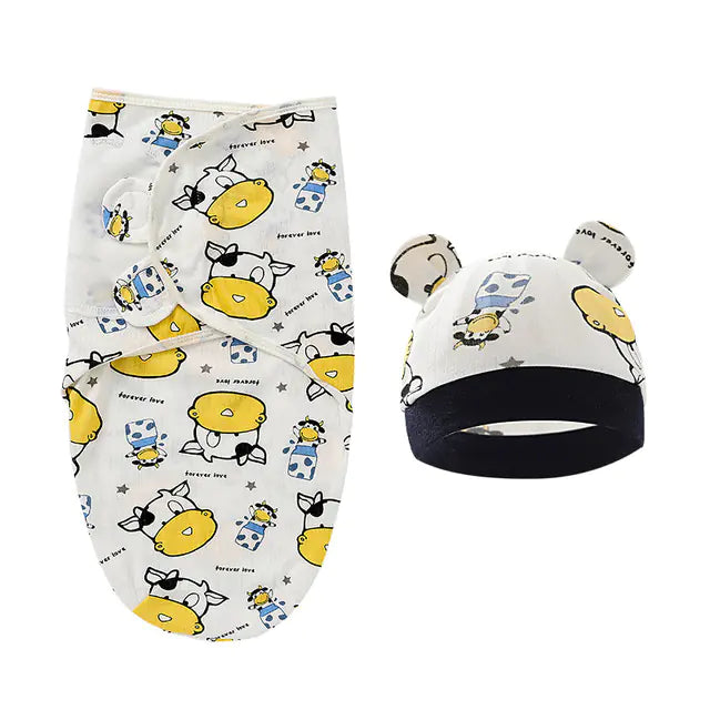 Cotton Swaddling Sleeping Bag Set for Newborns