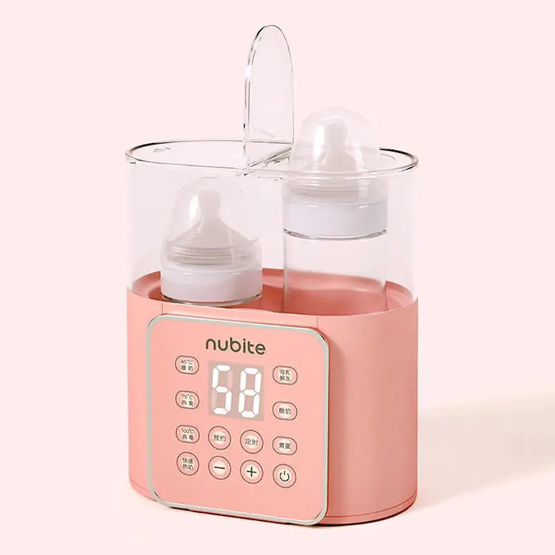 Large Screen Dual Bottle Baby Milk Warmer & Sterilizer