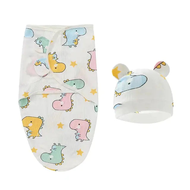 Cotton Swaddling Sleeping Bag Set for Newborns