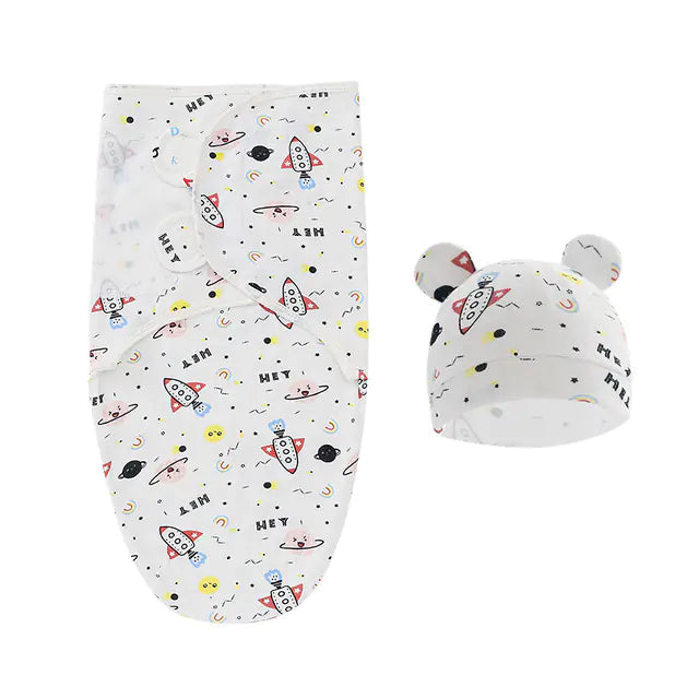 Cotton Swaddling Sleeping Bag Set for Newborns