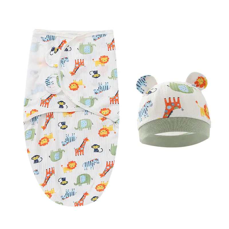 Cotton Swaddling Sleeping Bag Set for Newborns