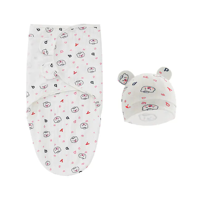 Cotton Swaddling Sleeping Bag Set for Newborns