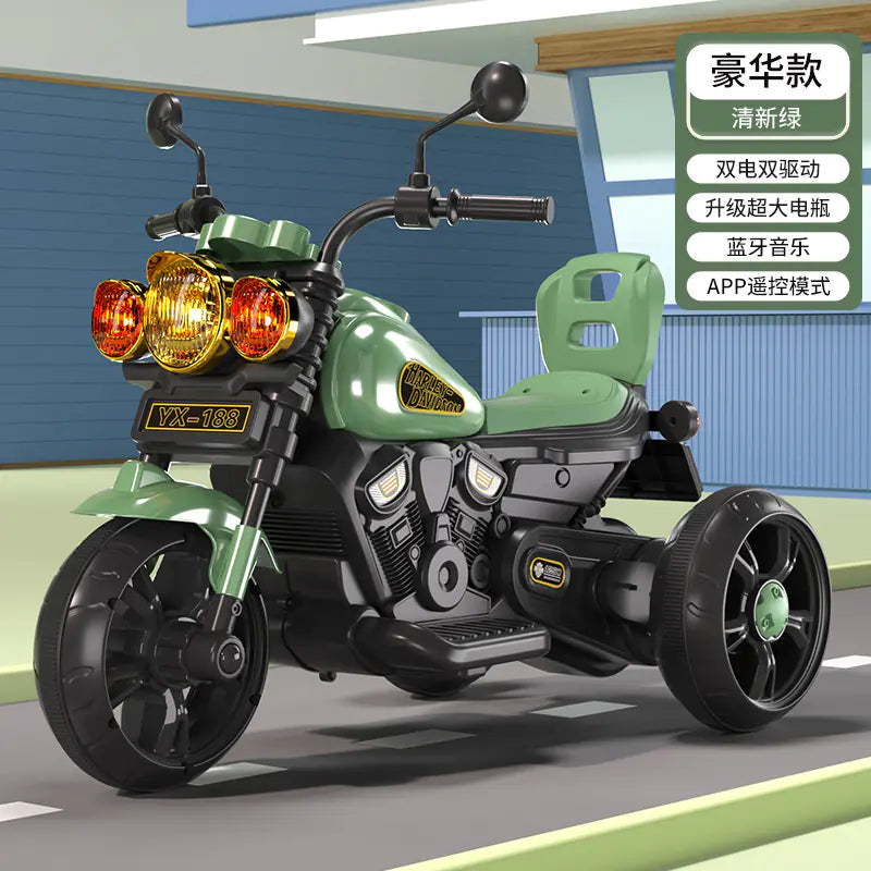 Children's Electric Trike with Remote Control (Battery-Powered)