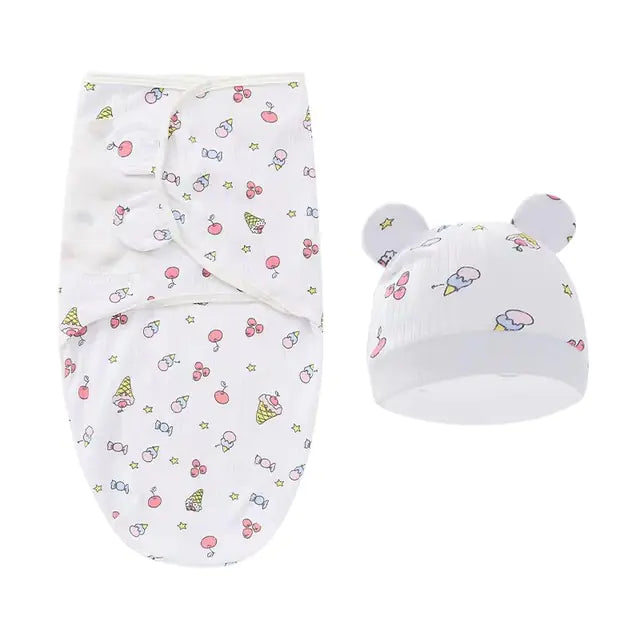 Cotton Swaddling Sleeping Bag Set for Newborns