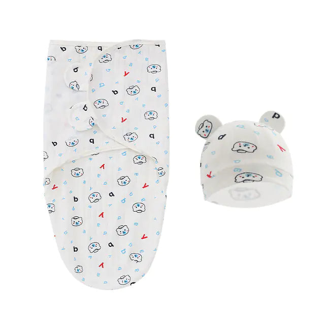 Cotton Swaddling Sleeping Bag Set for Newborns
