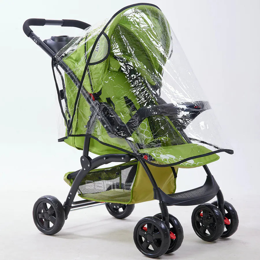 Baby Stroller Rain Cover with Wind Protection and Zipper