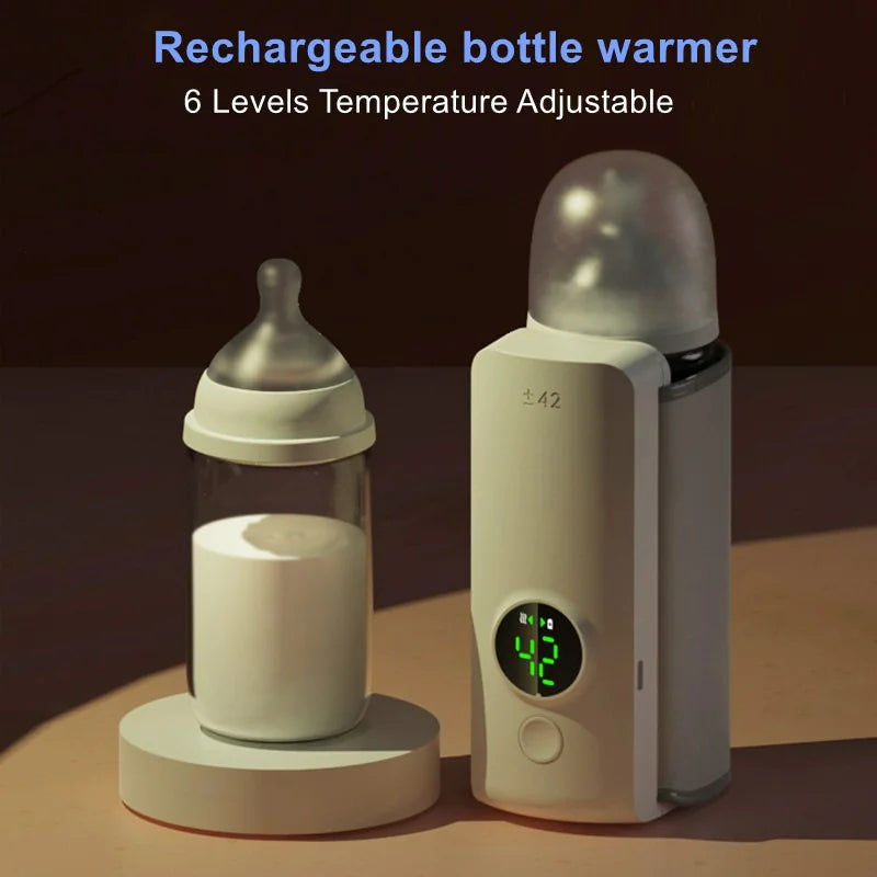 Rechargeable Baby Bottle Warmer with 6 Temperature Levels