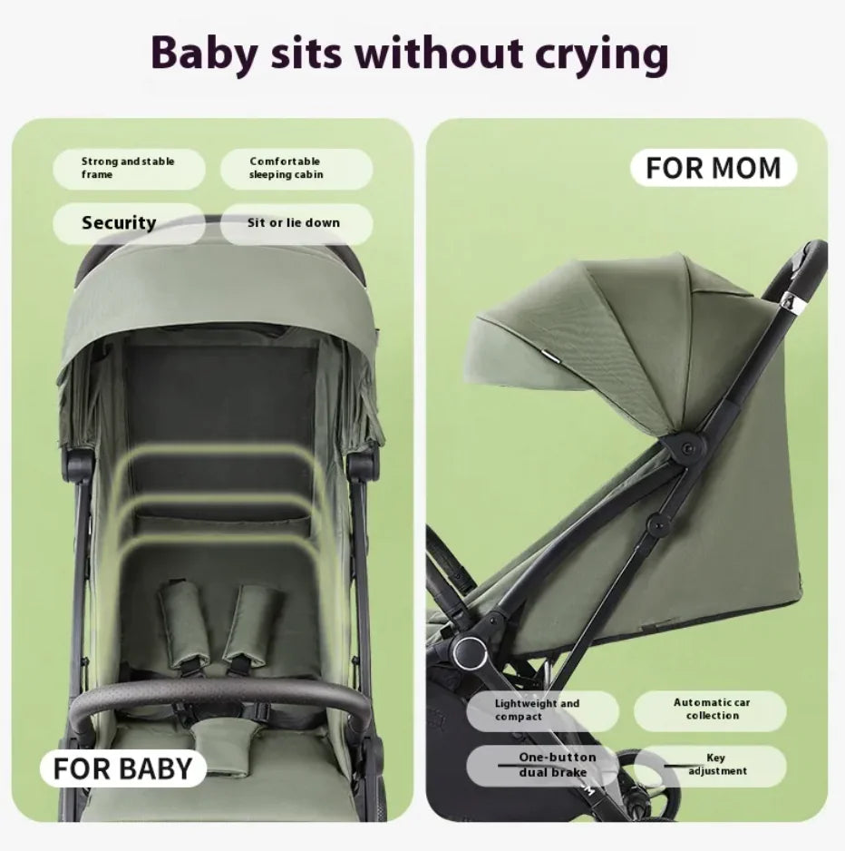 Lightweight Folding Baby Stroller